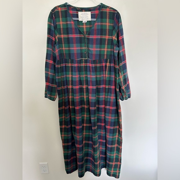 Vintage Victoria’s Secret Country Cottons‎ Flannel Long Sleeve Nightgown Medium - Picture 1 of 7
